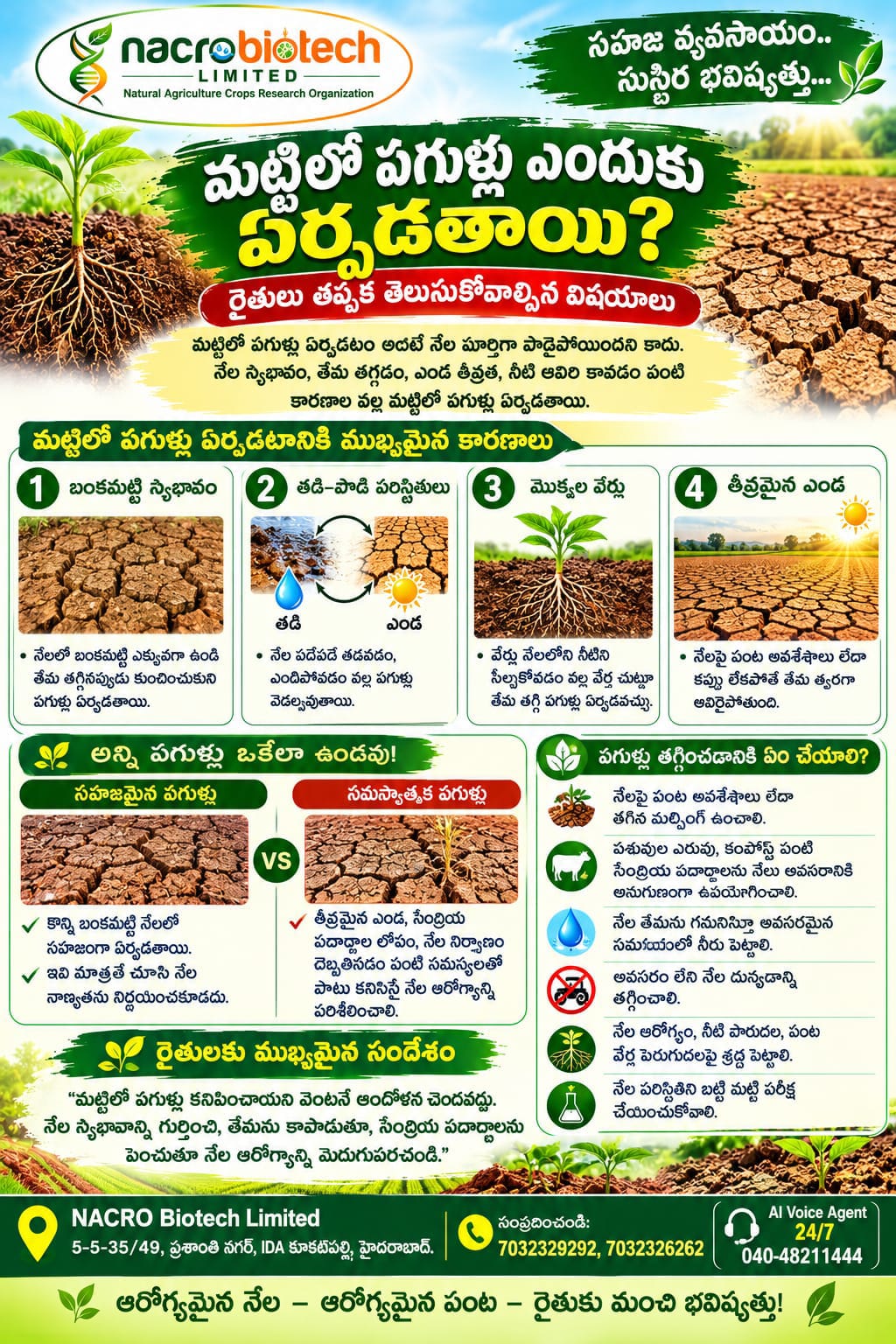 నేల పరిస్థితిని బట్టి మట్టి పరీక్ష చేయించుకోవాలి.