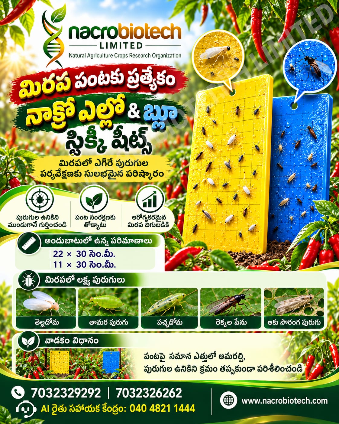 నాక్రో ఎల్లో & బ్లూ స్టిక్కీ షీట్స్